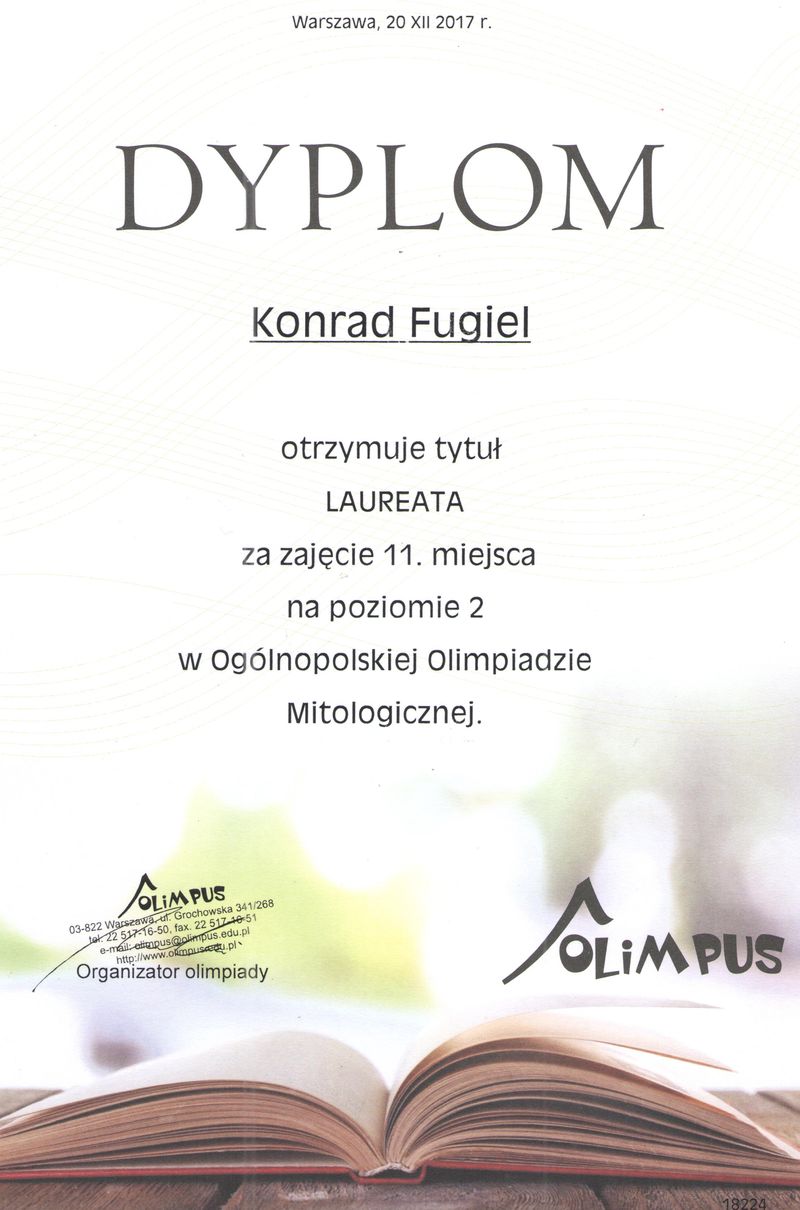 dyplom olimpus
