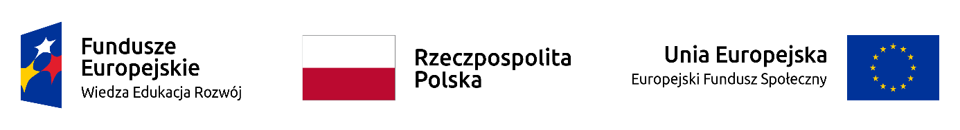 Baner zawierający od lewej logo Funduszy Europejskich Wiedza Edukacja Rozwój, następnie Flagę Polski i napisz Rzeczpospolita Polska oraz logo Unii Europejskiej