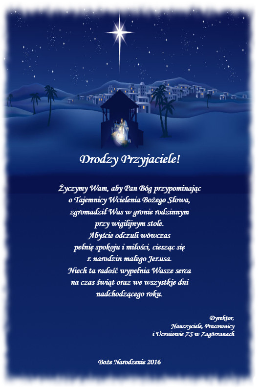 Życzenia na Boże Narodzenie 2016